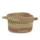 preview thumbnail 2 of 4, Manchester Braided Basket 12" x 7.5" - Sage Red Hues