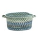 preview thumbnail 3 of 4, Manchester Braided Basket 12" x 7.5" - Light Blue