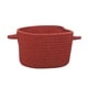 preview thumbnail 4 of 2, Manteo Braided Basket 16" x 9" - Dark Red