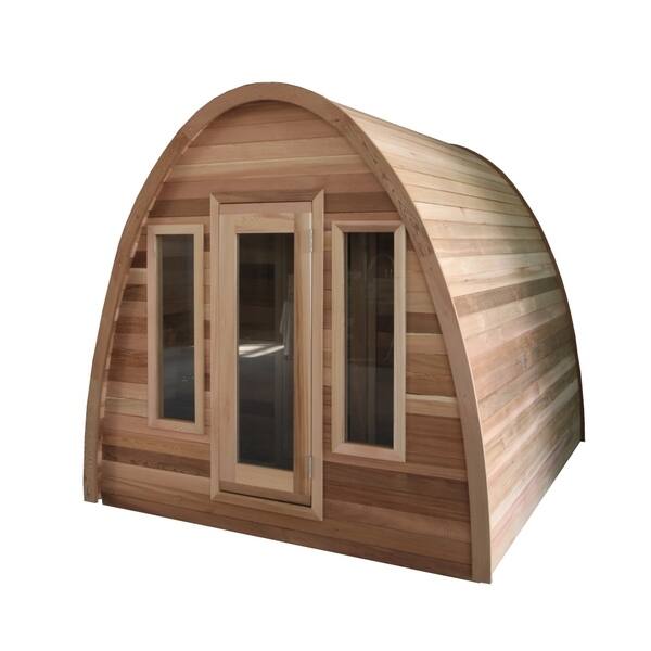 Aleko Outdoor Red Cedar 8 Person Steam Sauna With Roof And Heater 7 9 X 6 9 X 6 9 Feet On Sale Overstock
