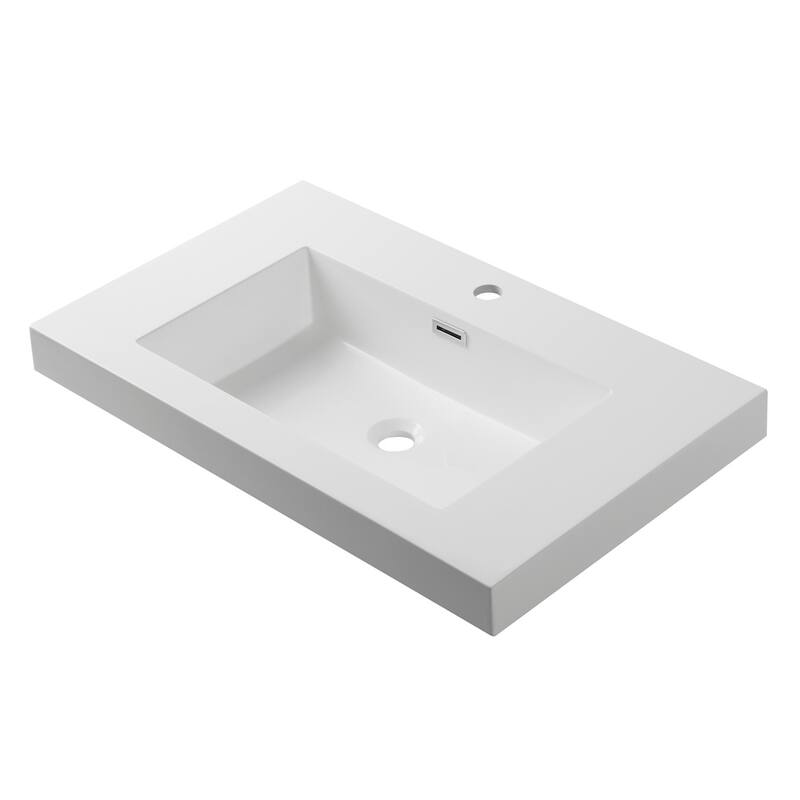 24" / 30" / 36" Floating / Wall Hung Vanity Set With LED Mirror