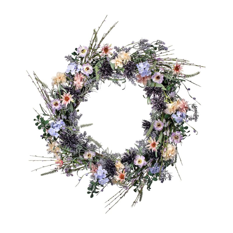 Thistle Wild Flower Wreath 24"