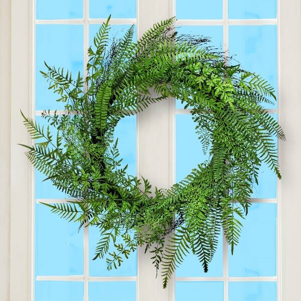 slide 2 of 2, Fern Wreath 36"