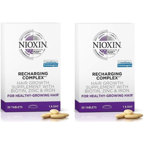 Nioxin Recharging Complex Hair Growth Supplement 30 Tablets Pack Of 2