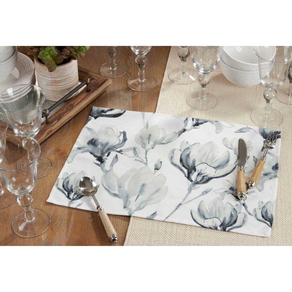 Watercolor Design Floral Placemats (Set of 4)