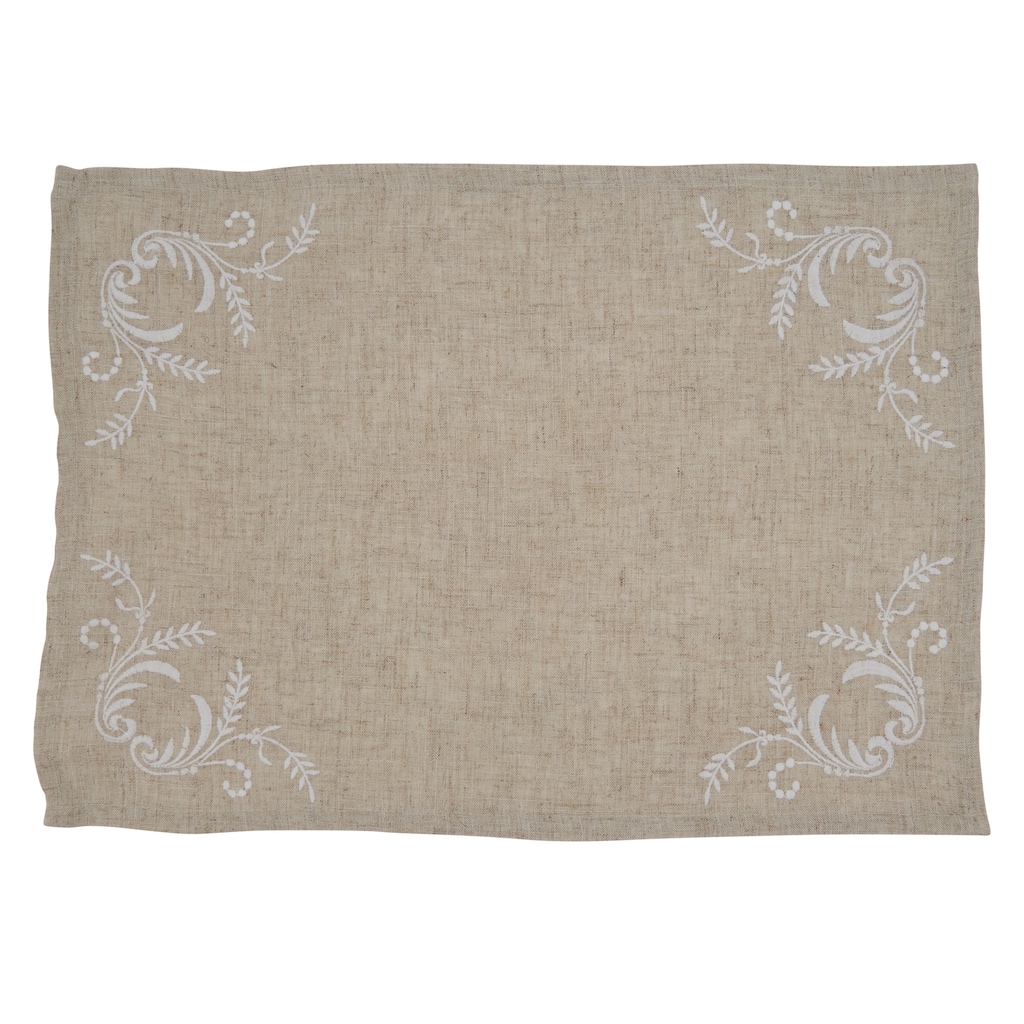 Elegant Placemats With Embroidered Design (Set of 4)