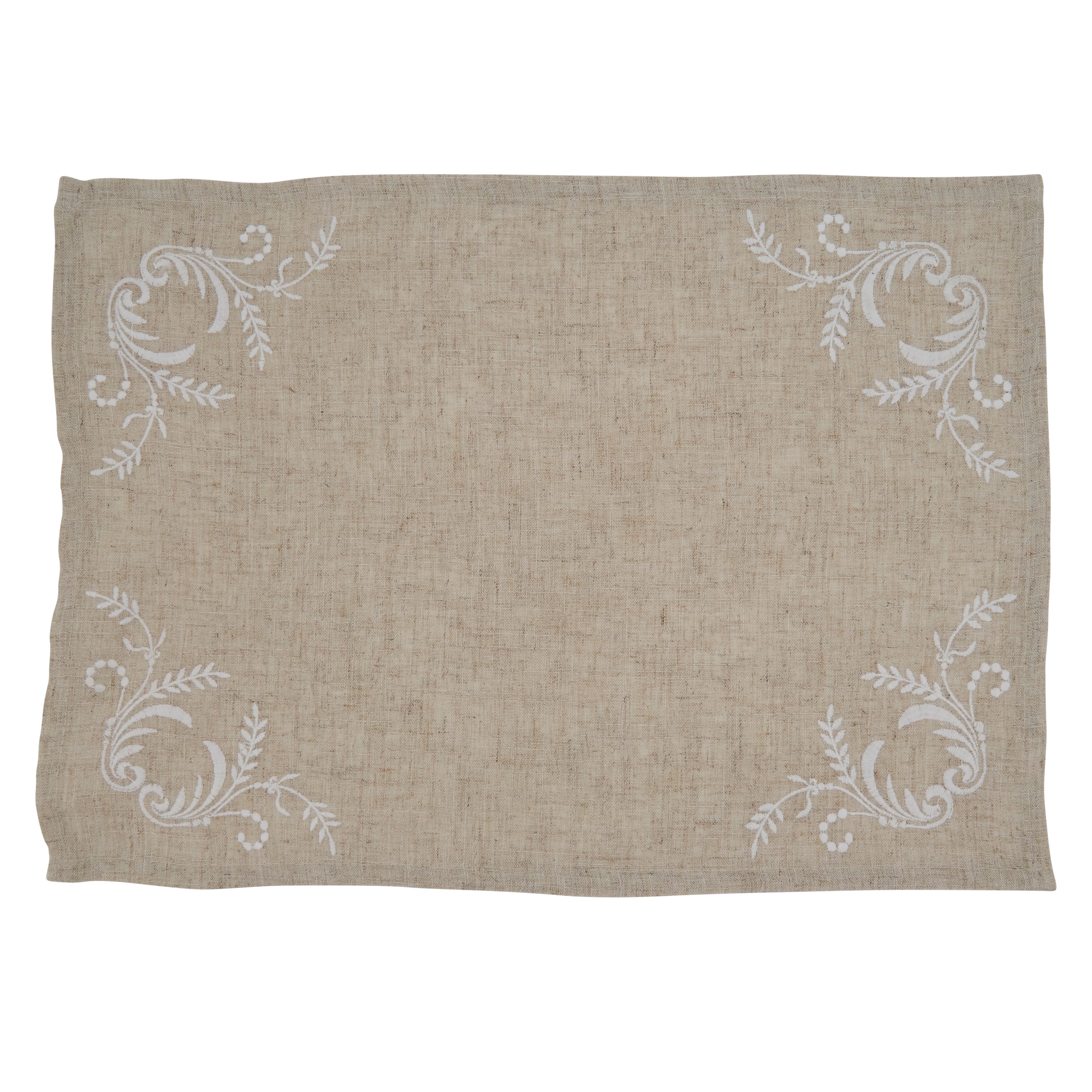 Elegant Placemats With Embroidered Design (Set of 4)