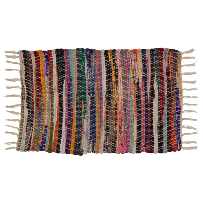 Chindi Placemats With Multi-Colored Design (Set of 4)