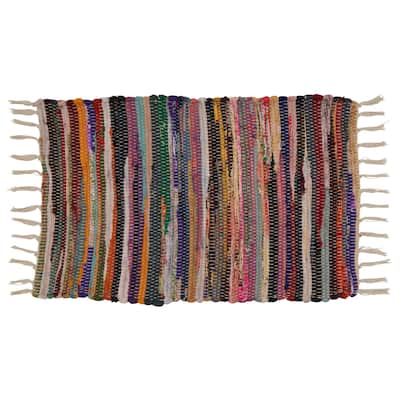 Chindi Placemats With Multi-Colored Design (Set of 4)