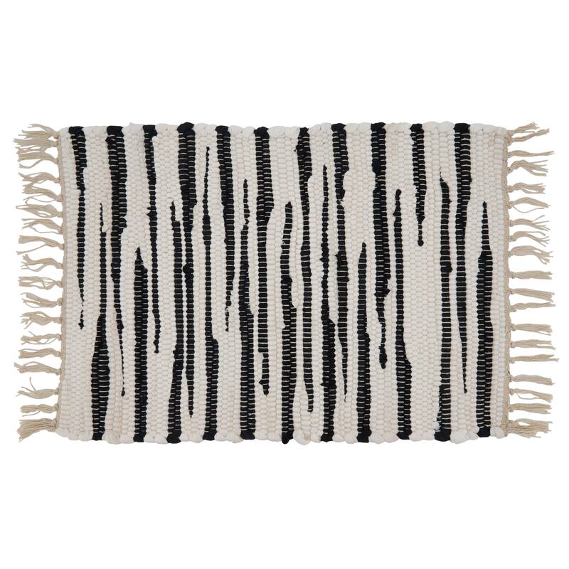 Cotton Placemats With Zebra Chindi Design (Set of 4)