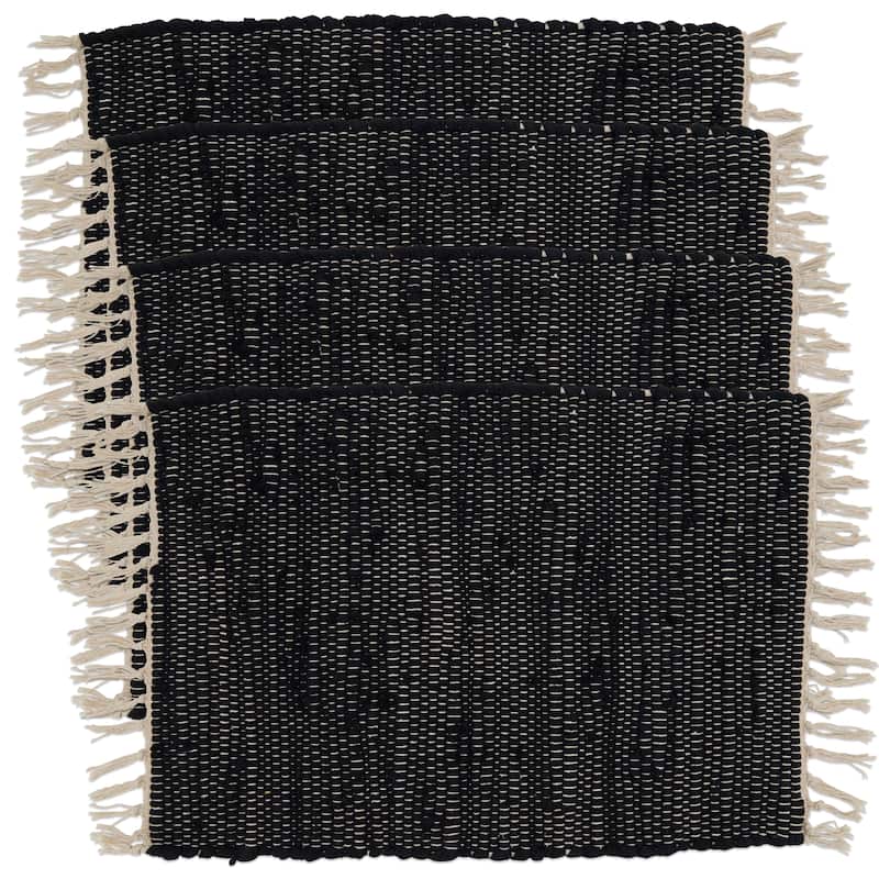 Cotton Placemats With Chindi Design (Set of 4)