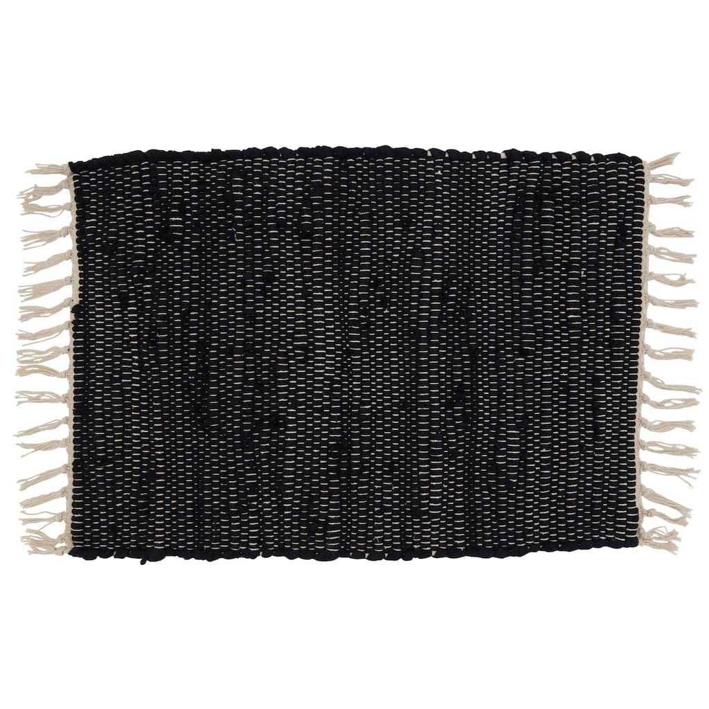 Cotton Placemats With Chindi Design (Set of 4)