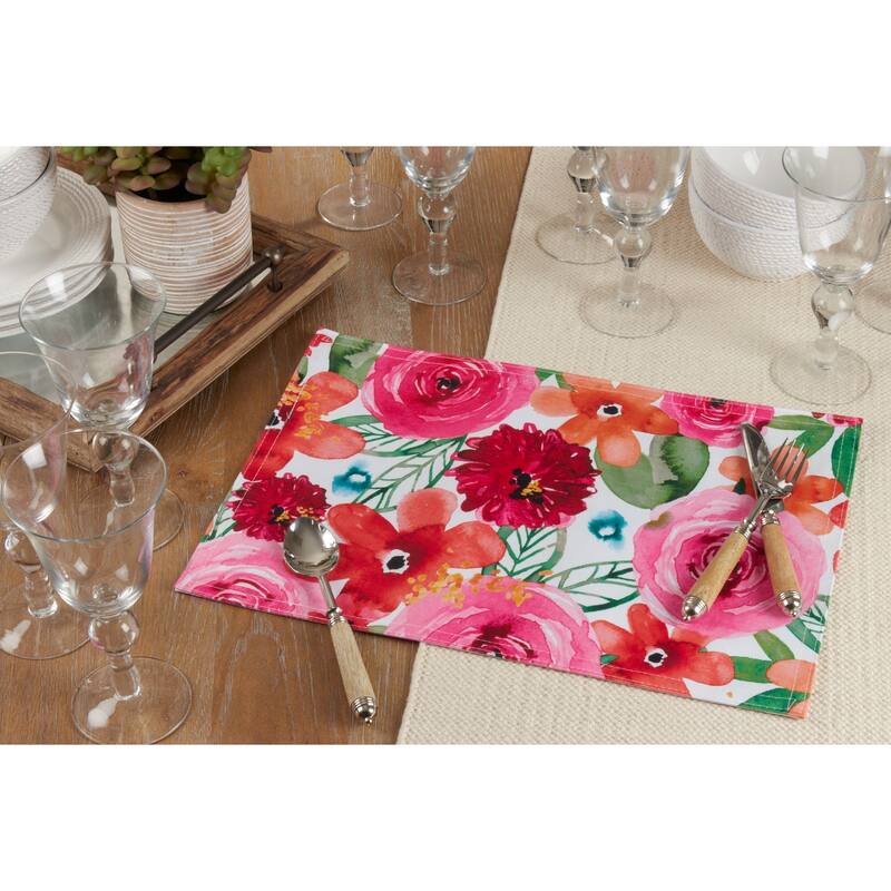 Floral Design Placemats (Set of 4)