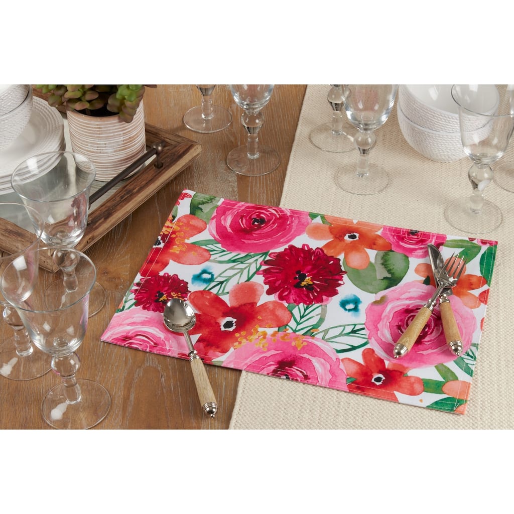Floral Design Placemats (Set of 4)