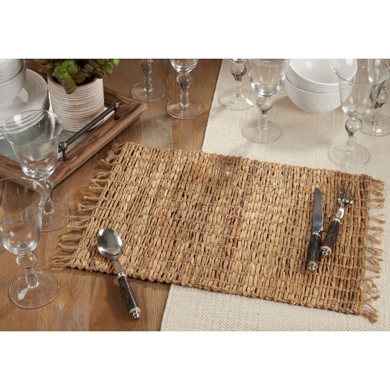 Table Mats With Water Hyacinth Design (Set of 4)