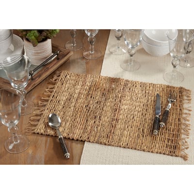 Table Mats With Water Hyacinth Design (Set of 4)