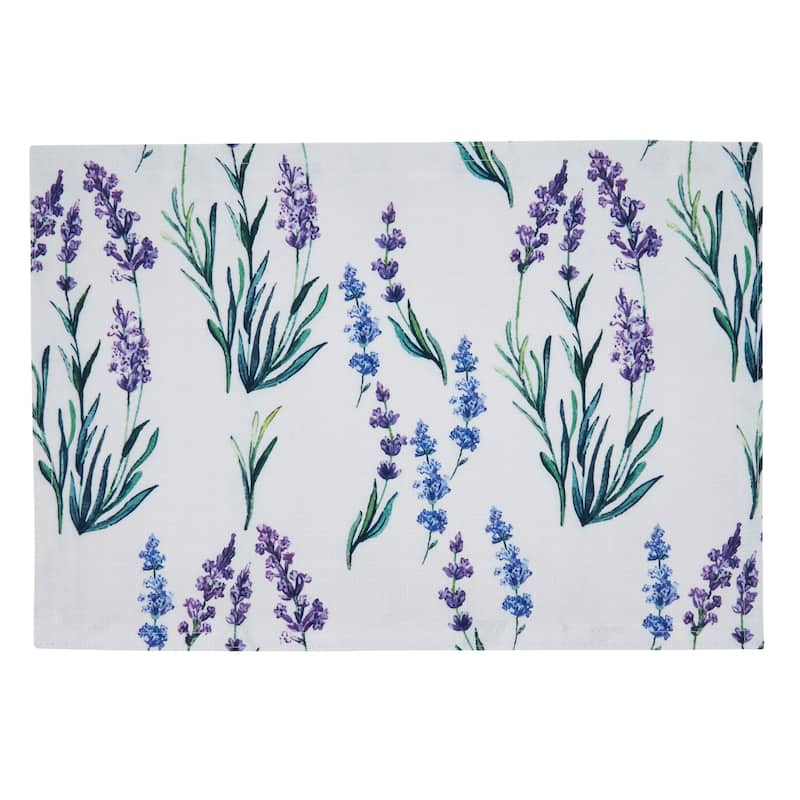 Table Placemats With Lavender Print (Set of 4)