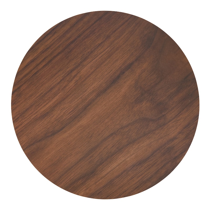 Round Placemats With Wooden Print (Set of 4)