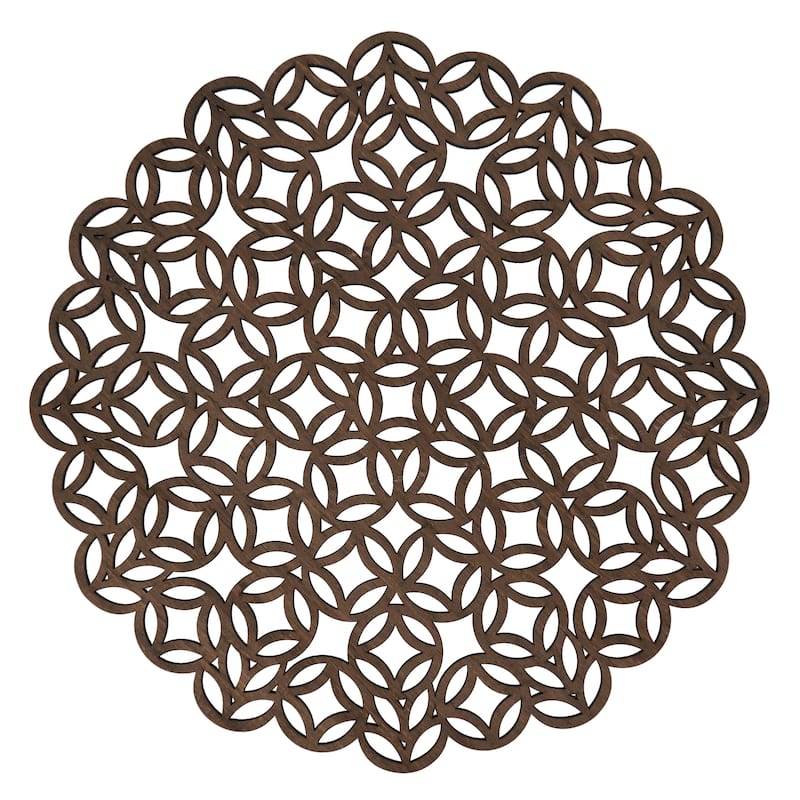 Round Placemats With Laser Cut Design (Set of 4)