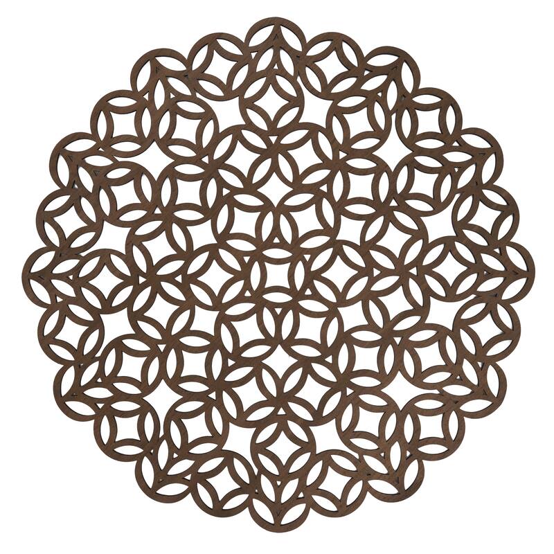 Round Placemats With Laser Cut Design (Set of 4)