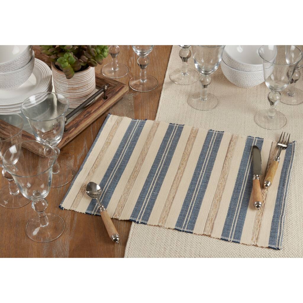 Striped Design Placemats (Set of 4)
