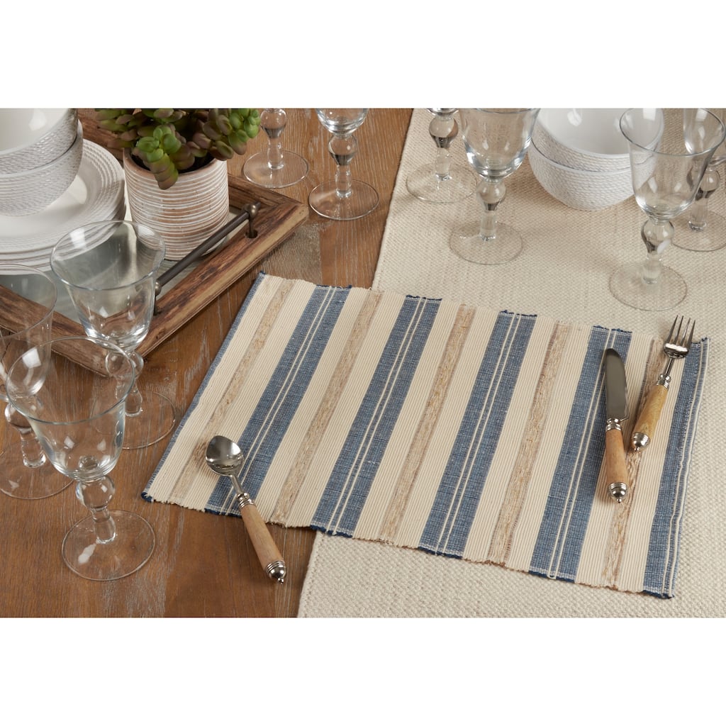 Striped Design Placemats (Set of 4)