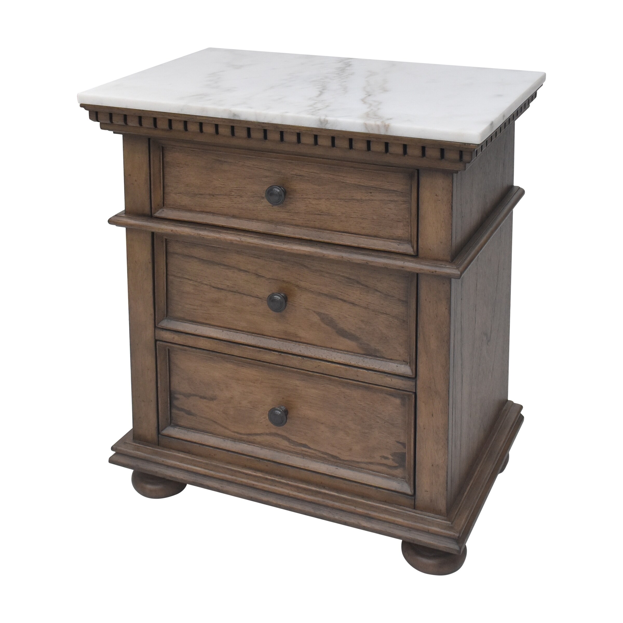 Shop Sasha Cognac Marble Top 3 Drawer Nightstand By Greyson Living Overstock 30779762