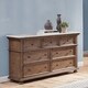 preview thumbnail 1 of 3, Sasha Cognac Marble Top 7-Drawer Dresser by Greyson Living