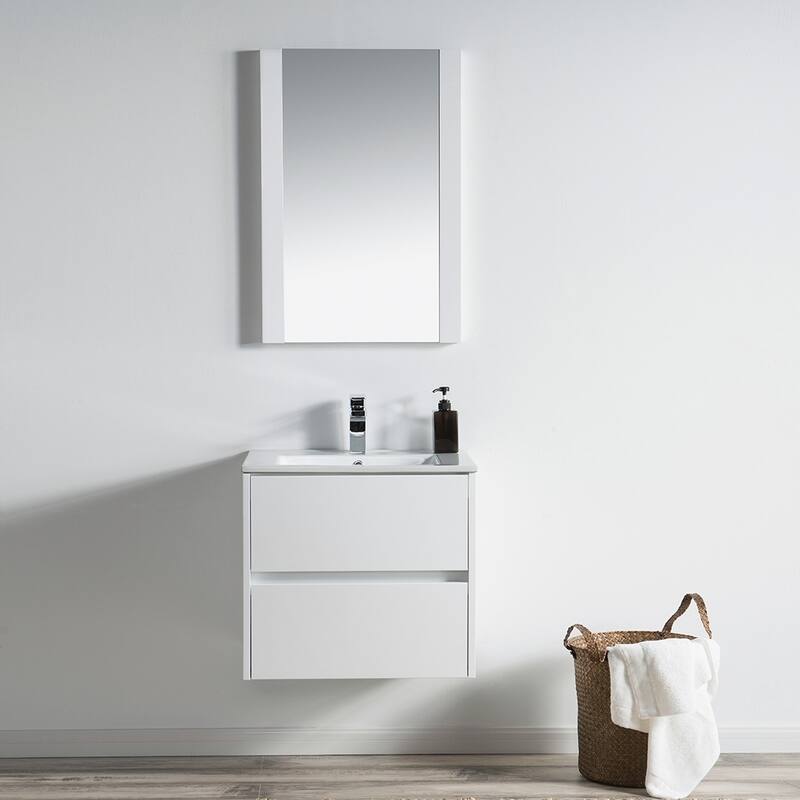 Solid Wood Luxury Wall-Mounted Vanity Set
