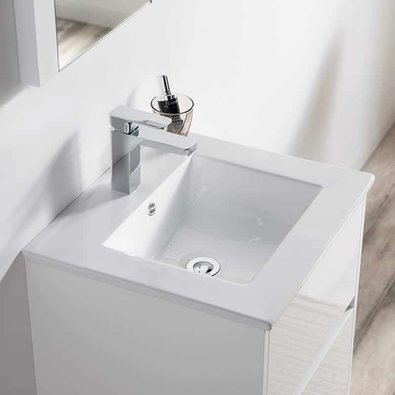 Solid Wood Luxury Wall-Mounted Vanity Set
