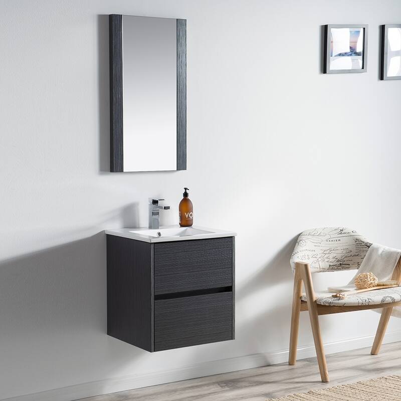 Solid Wood Luxury Wall-Mounted Vanity Set