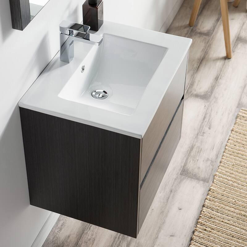 Solid Wood Luxury Wall-Mounted Vanity Set