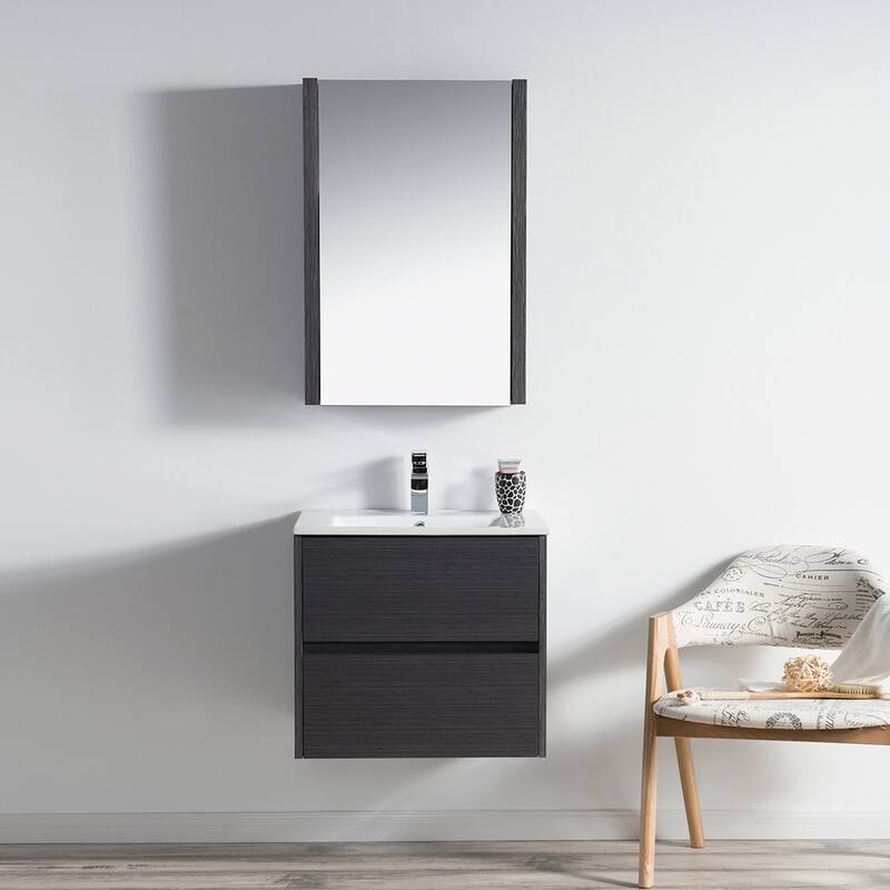 Solid Wood Luxury Wall-Mounted Vanity Set