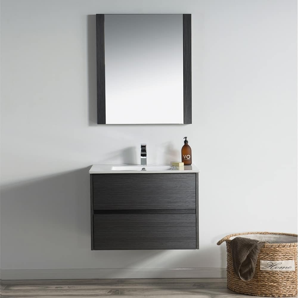 Solid Wood Luxury Wall-Mounted Vanity Set