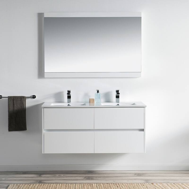 Solid Wood Luxury Wall-Mounted Vanity Set