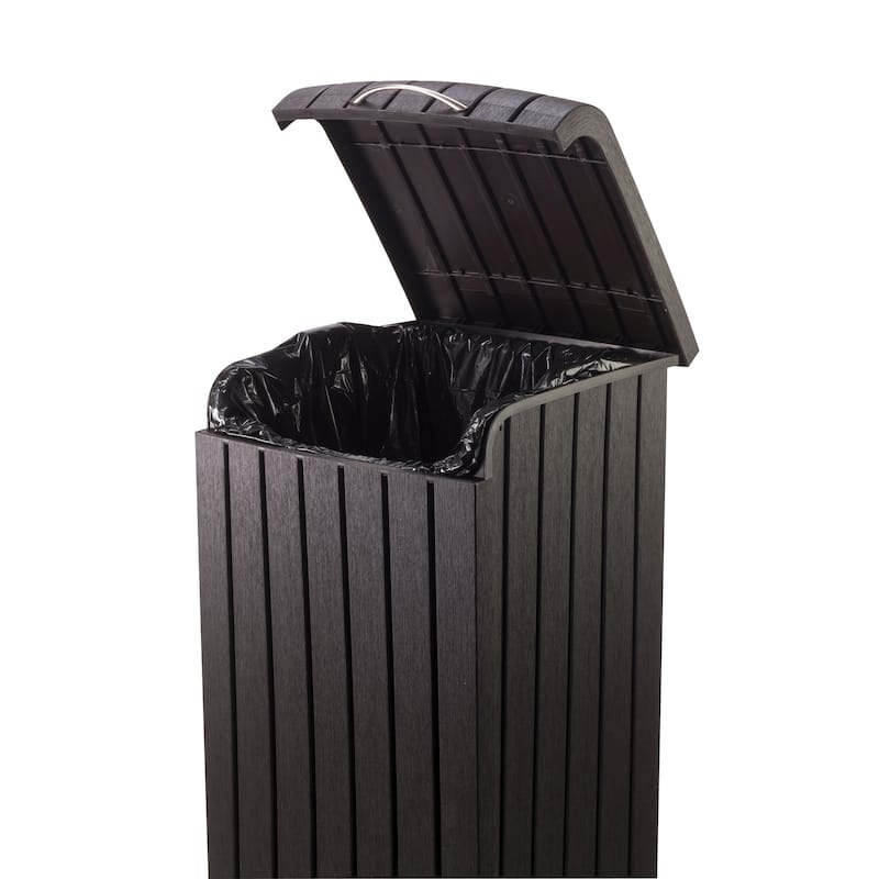 Keter Copenhagen Large Elegant And Durable Trash Can With Lid For Outdoor and Indoor Use