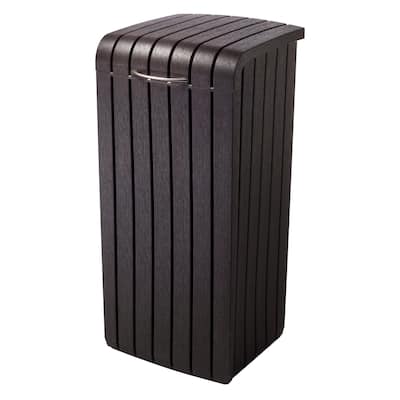 Keter Copenhagen Large Elegant And Durable Trash Can With Lid For Outdoor Indoor Use