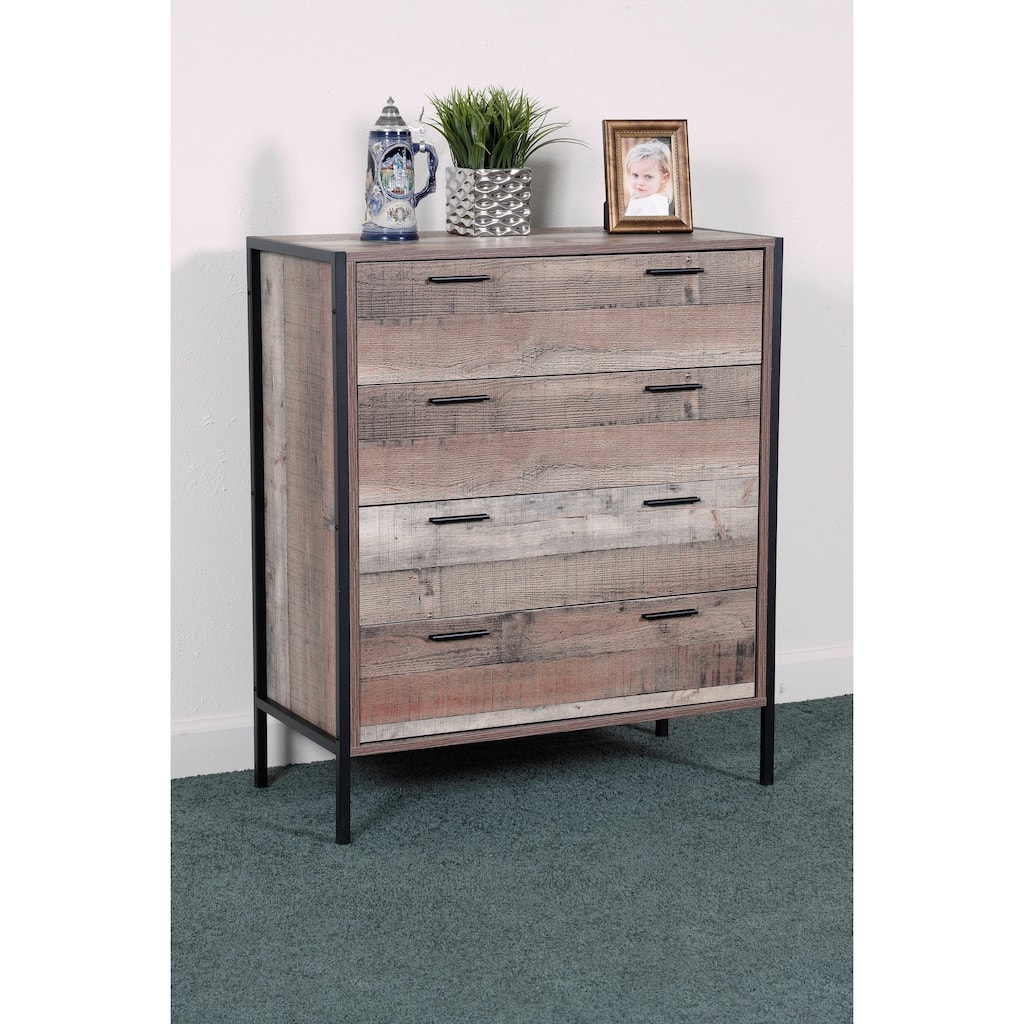Carbon Loft Navid 4-drawer Chest with Metal Frame and Legs