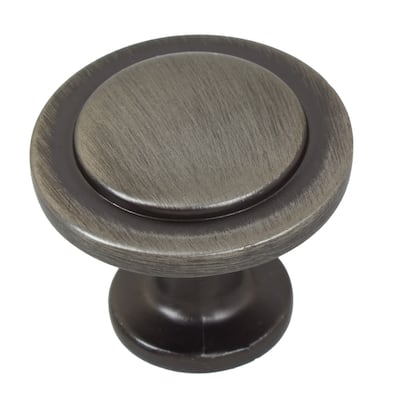 GlideRite 5-Pack 1-1/4 in. Satin Pewter Round Ring Cabinet Knobs - Satin Pewter