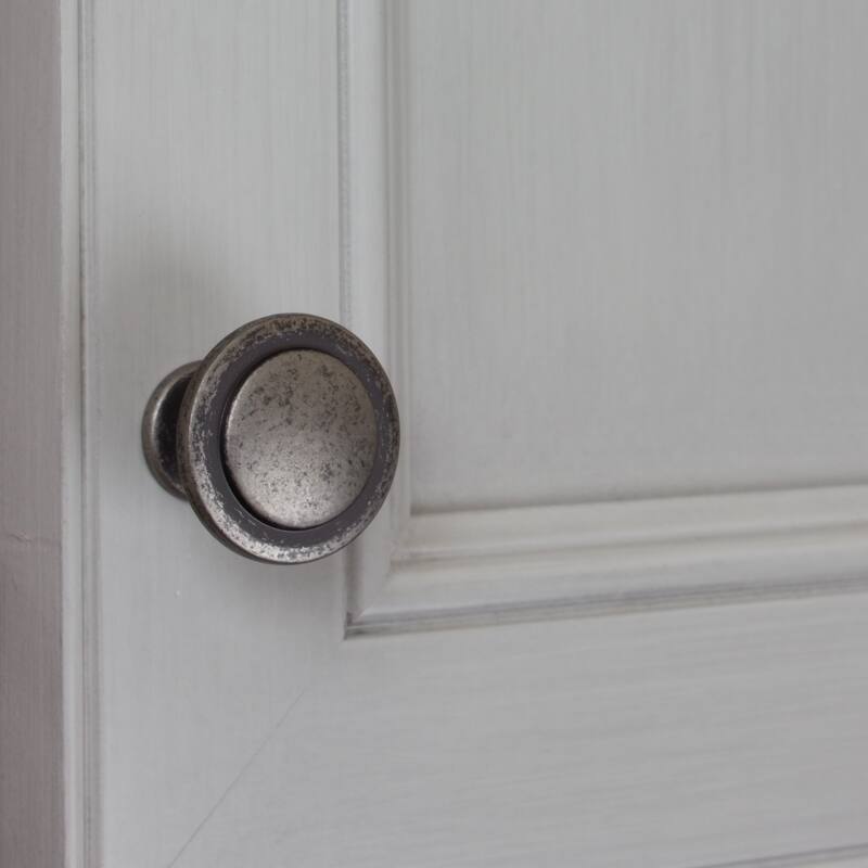 GlideRite 5-Pack 1-1/4 in. Weathered Nickel Round Ring Cabinet Knobs - Weathered Nickel