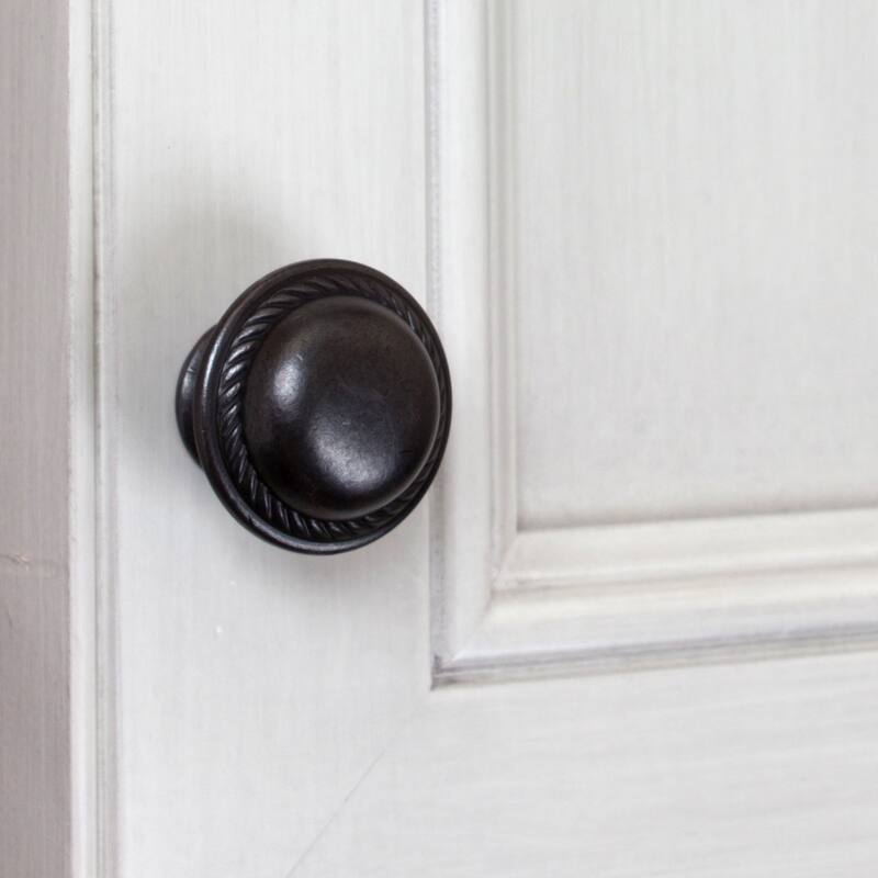 GlideRite 5-Pack 1-1/8 in. Oil Rubbed Bronze Round Rope Cabinet Knobs - Oil Rubbed Bronze