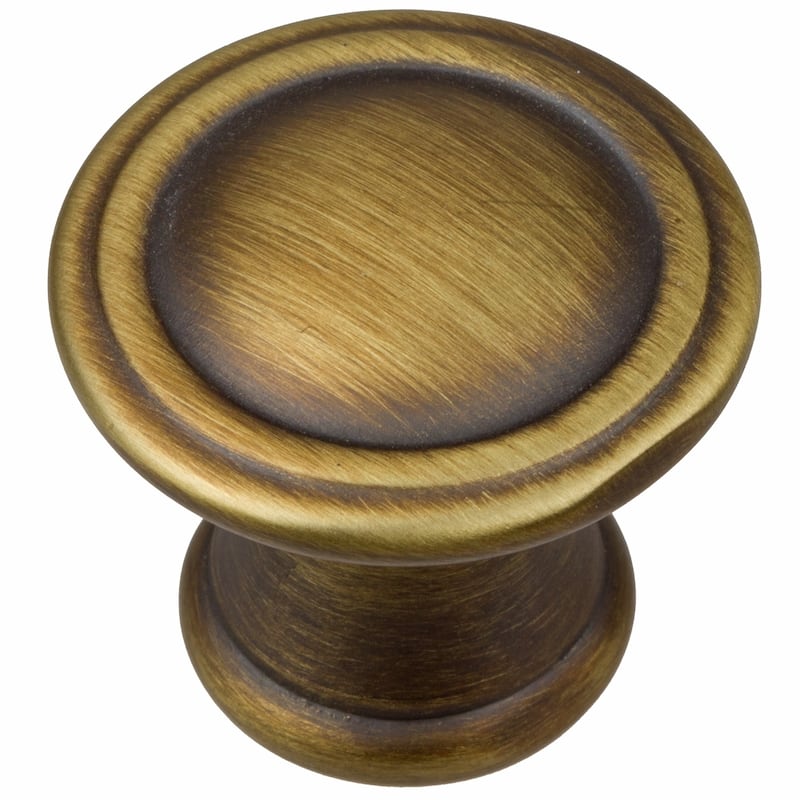 GlideRite 5-Pack 1 in. Antique Reeded Round Cabinet Knobs