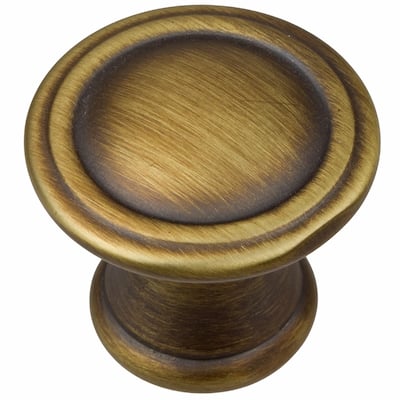 GlideRite 5-Pack 1 in. Antique Reeded Round Cabinet Knobs