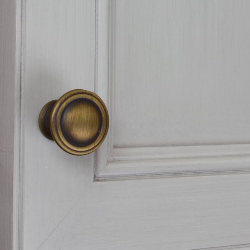 GlideRite 5-Pack 1 in. Antique Reeded Round Cabinet Knobs