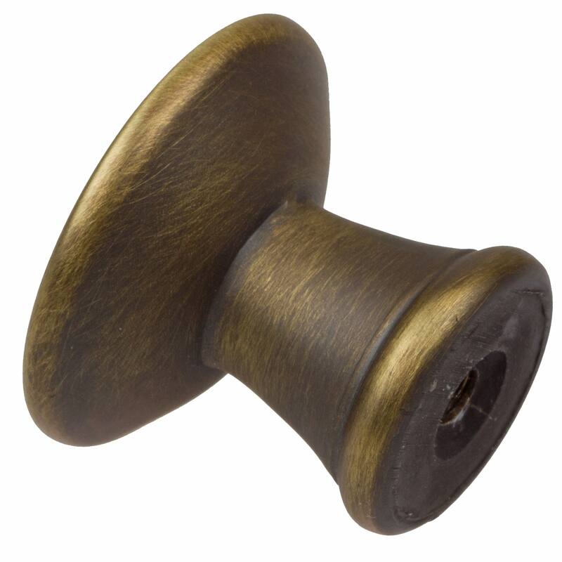 GlideRite 5-Pack 1 in. Antique Reeded Round Cabinet Knobs