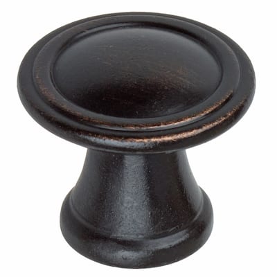 GlideRite 5-Pack 1 in. Oil Rubbed Bronze Reeded Round Cabinet Knobs - Oil Rubbed Bronze