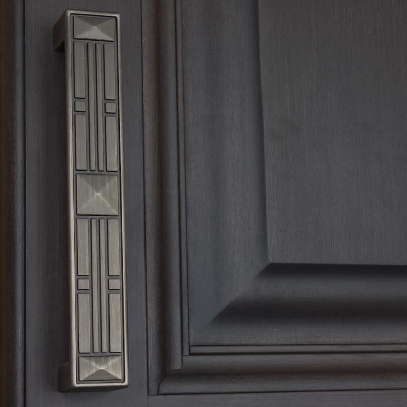 GlideRite 5-Pk 5 in. CC Satin Pewter Rectangle Craftsman Cabinet Pulls - Satin Pewter