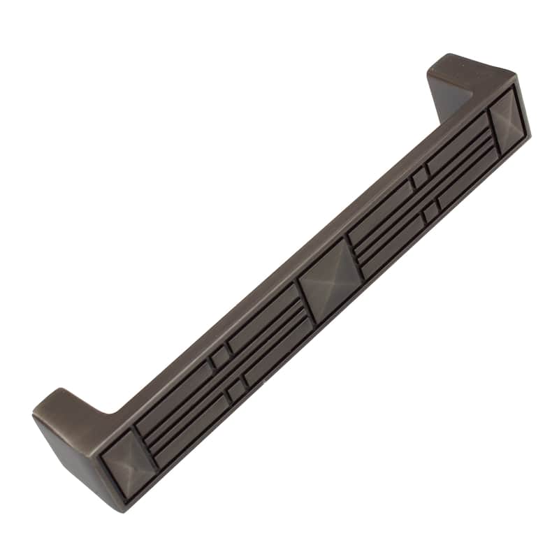 GlideRite 5-Pk 5 in. CC Satin Pewter Rectangle Craftsman Cabinet Pulls - Satin Pewter