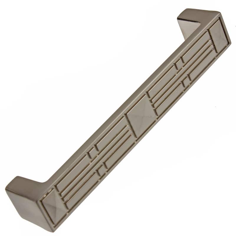 GlideRite 5-Pk 5 in. CC Satin Nickel Rectangle Craftsman Cabinet Pulls - Satin Nickel