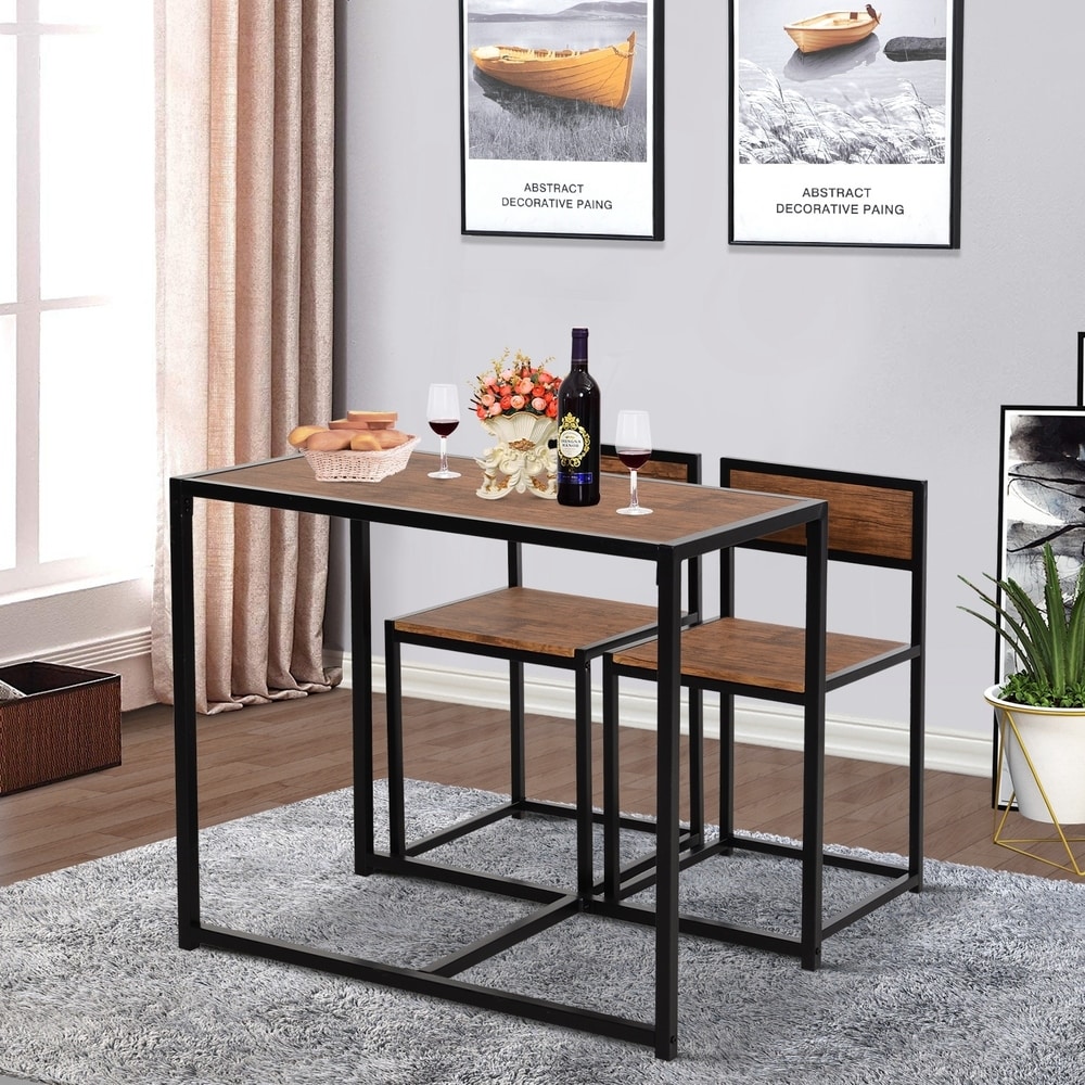 Dining Table and Chairs,M MUNCASO Industrial style Retro Kitchen Dining Table Set Set of 4pcs+1 table Rustic Brown Dining Table and Chairs,M MUNCASO Industrial style Retro Kitchen Dining Table Set Set of 4pcs+1 table Rustic Brown